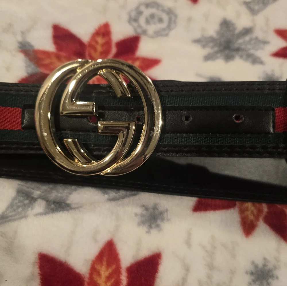 Gucci Black and Red Men's Belt